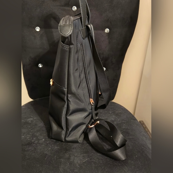 Radley London Pocket Essentials Medium Ziptop Backpack - Black & Rose Gold - Picture 5 of 15